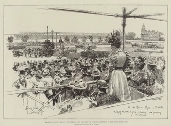 The Royal Visit to Ireland, the Duke of York watching the Jumping Competition at the Dublin Horse Show